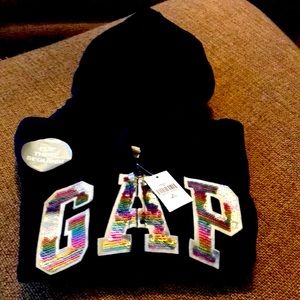 Gap kids Blue sequin hoodie new w/ tags